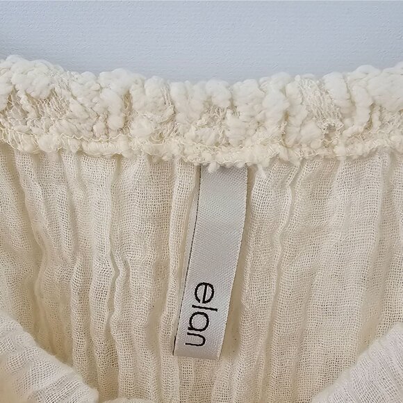 Elan Midi Dress Cream Lace Overlay Strapless S Boho Cottagecore Fairy Western - Picture 2 of 11